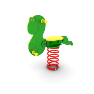 Bujak sprężynowiec kiwak na plac zabaw dla dzieci w kształcie dzdzownicy