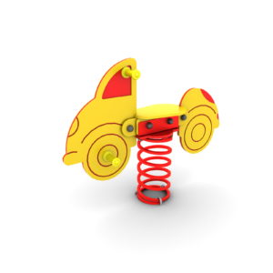 Bujak sprężynowiec kiwak na plac zabaw dla dzieci w kształcie auta samochodu