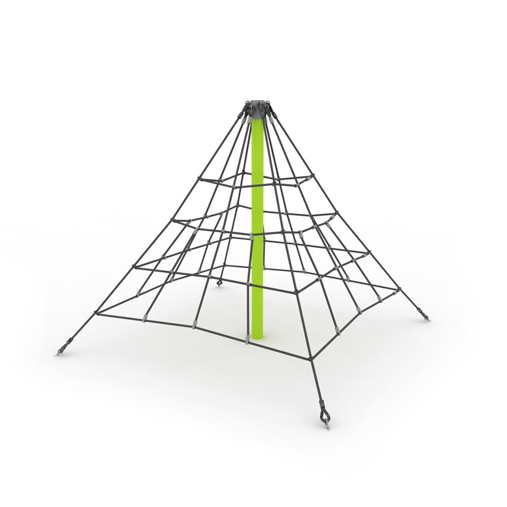Piramida linowa siatka wspinaczkowa na plac zabaw dla dzieci wysokości 2m, linowe place zabaw