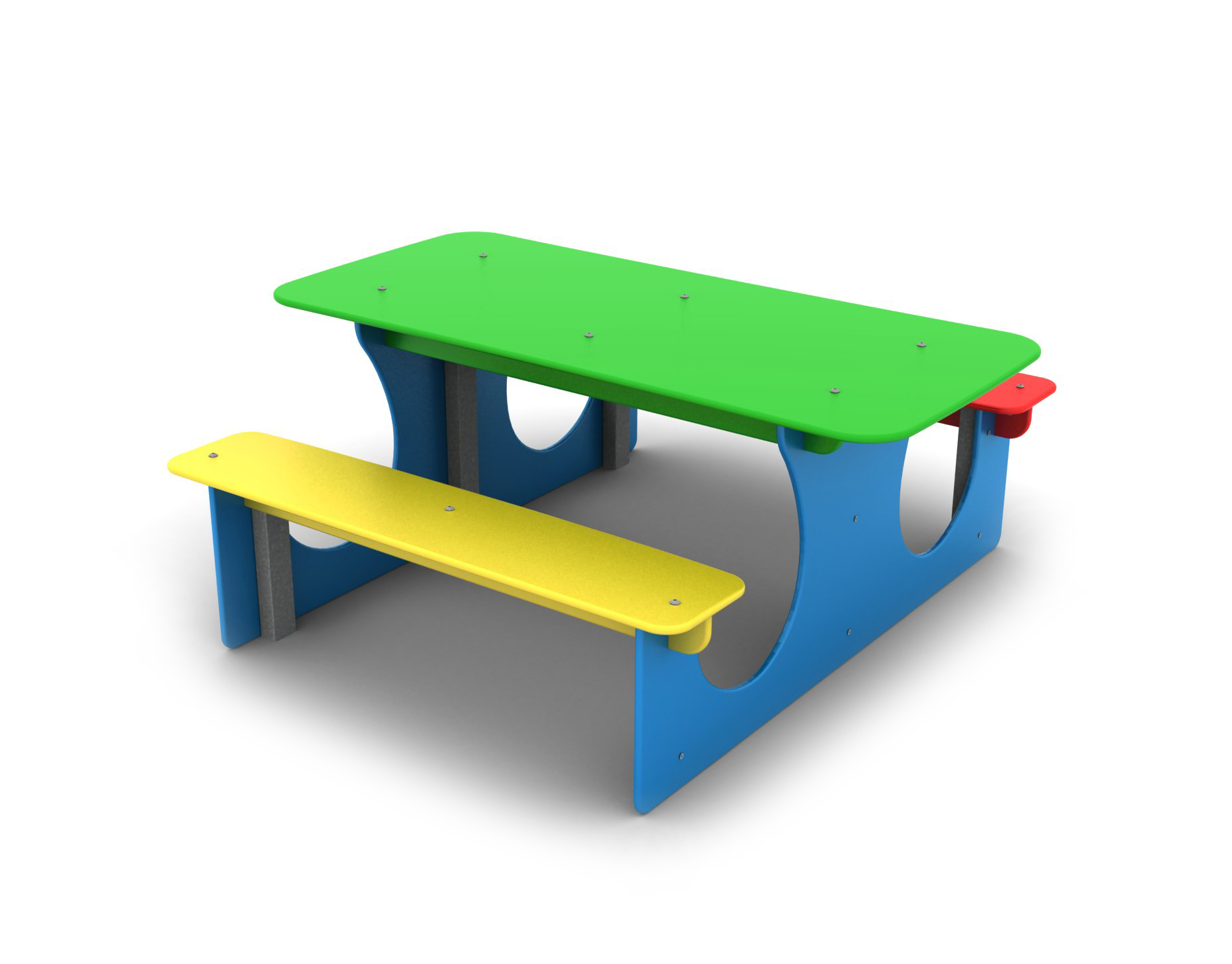 Ławostół dla dzieci ławka ze stolikiem na plac zabaw do żłobka i przedszkola mała architektura na plac zabaw Ławka piknikowa